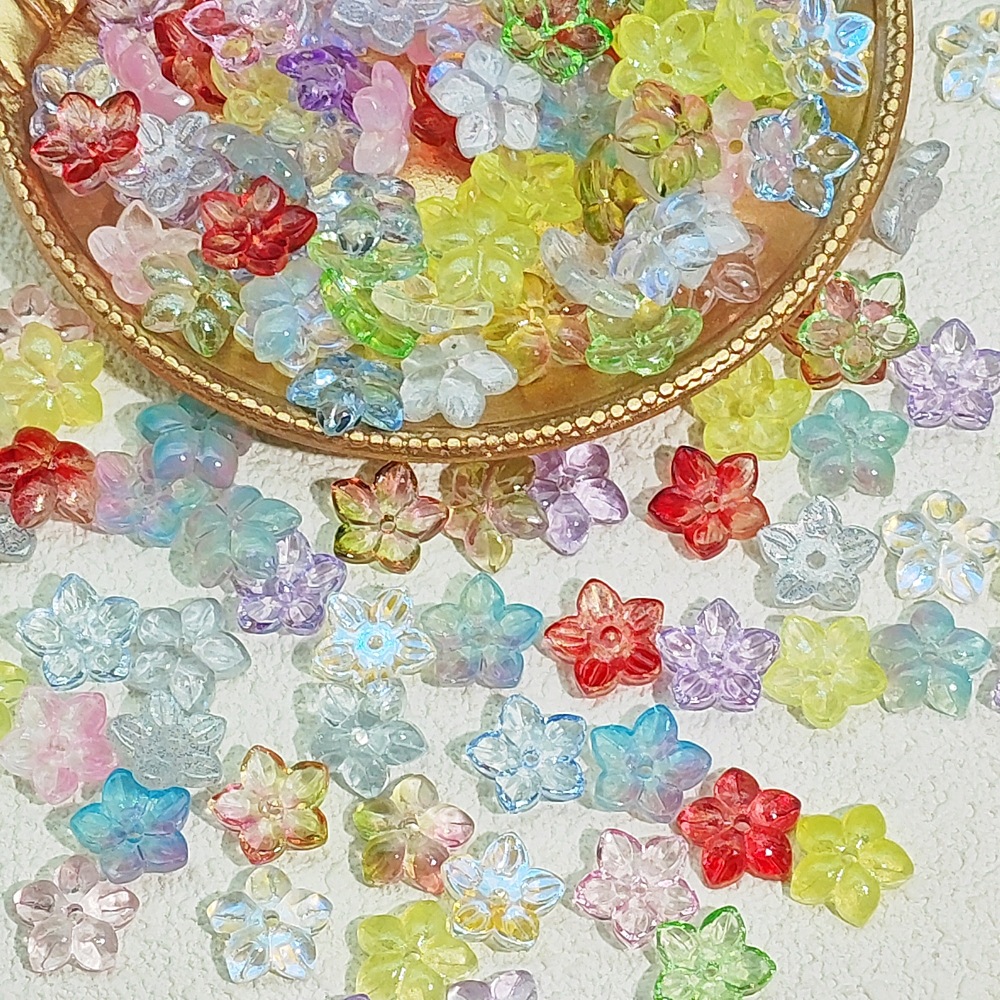 爆款梦幻琉璃彩色古风绣球花饰品diy发簪手链项链小花朵材料配件