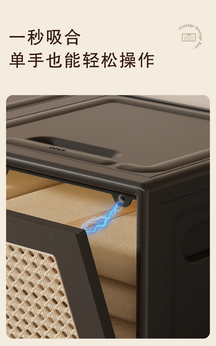 【CL】26Q2#2071-1/3-2072-1/3-2073-1/3 Imitation rattan folding cabinet pic 7