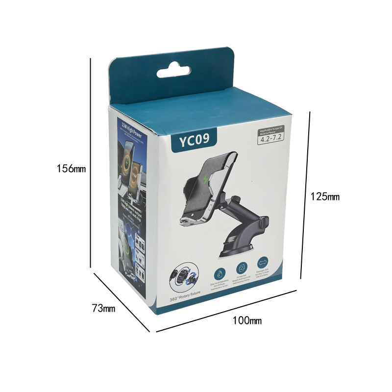 YC09 Car wireless charging phone stand, intelligent induction magnetic phone stand, windshield center console phone stand, air outlet phone stand pic 22