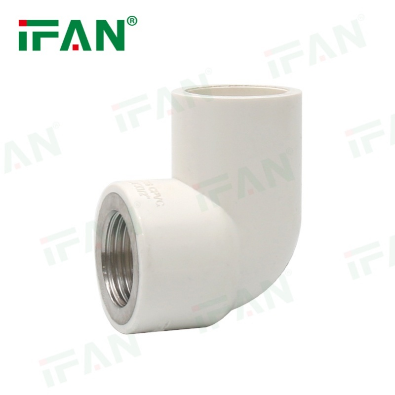 IFAN White UPVC Pipe Fittings Brass Female Thread Elbow details Picture