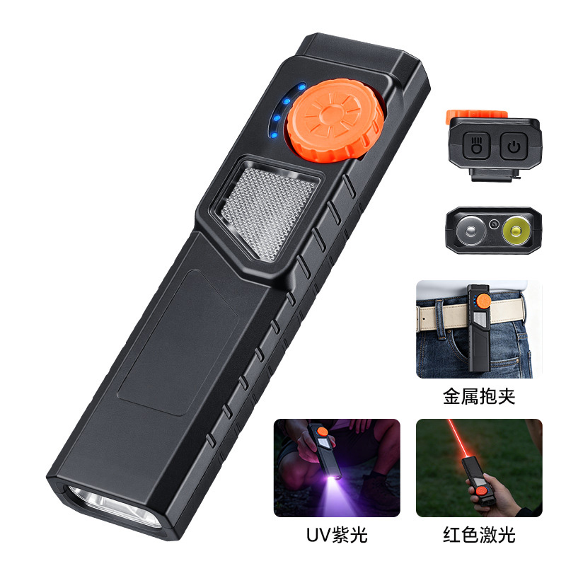 HW-S06多功能USB充电工作灯笔夹工作灯警示灯户外帐篷灯露营灯野营灯充电照明灯手电筒