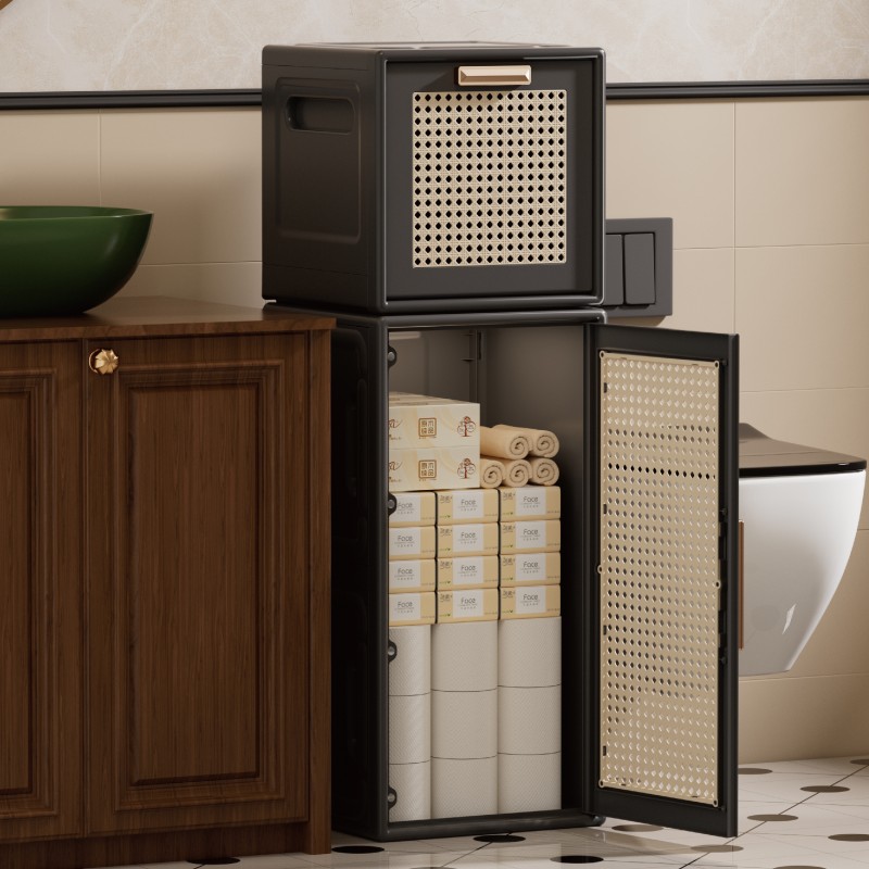【CL】26Q2#2071-1/3-2072-1/3-2073-1/3 Imitation rattan folding cabinet Specification image