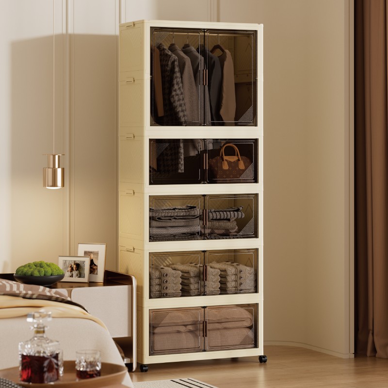 【CL】26Q2#2085-1Y-2Z-3Z-4Z Cream-style folding wardrobe Specification image