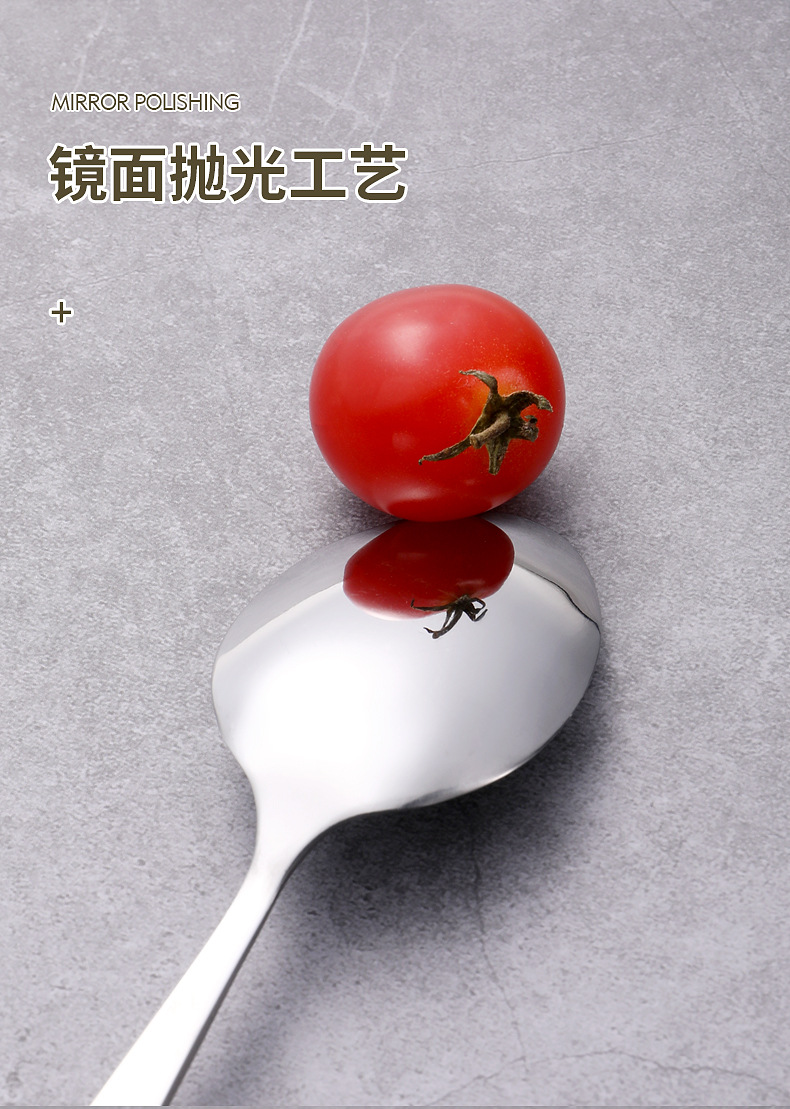 不锈钢酒店西餐具套装创意日式圆木柄牛排刀叉勺筷户外便携餐具 pic 9