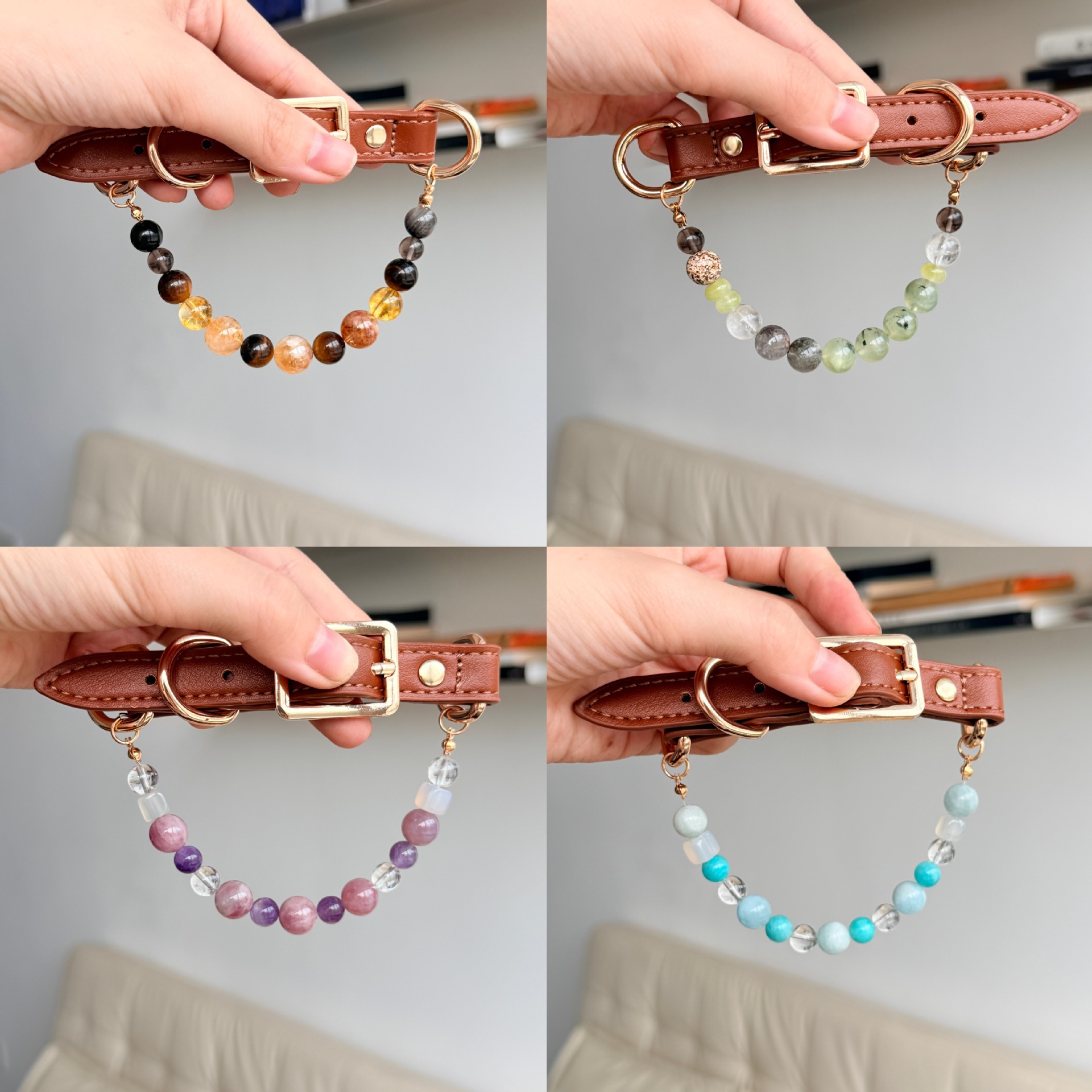 【 Star Constellation Series 】 Hot-selling pet crystal natural beading dog and cat collars, luxurious necklaces, factory in stock, Amazon hot sales, multiple specifications and styles available for customization. For orders, please contact customer service Application Scenario
