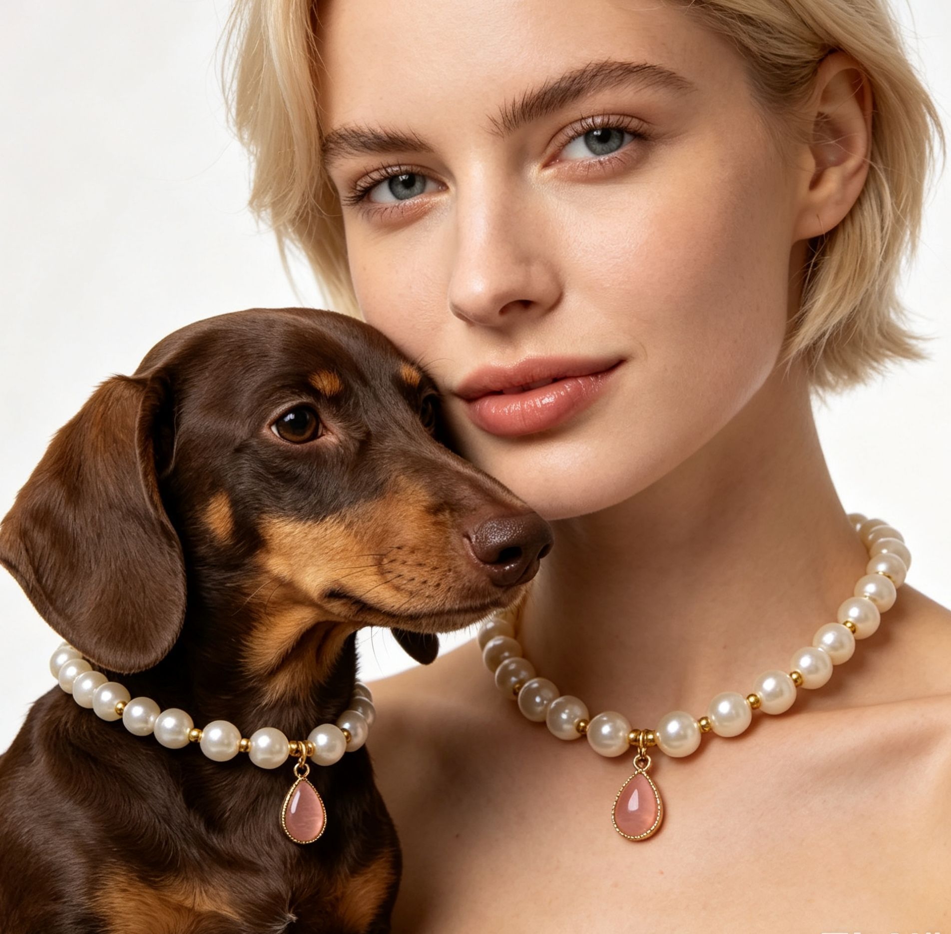 Pet necklace, pearl style for both humans and pets, retro and cute for cats and dogs, dopamine beaded diamond crystal necklace accessories, wholesale of small and medium-sized dogs, cross-border, multiple styles and specifications, bestsellers available for customization. For orders, please contact customer service