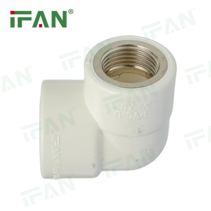 IFAN White UPVC Pipe Fittings Brass Female Thread Elbow Item Picture