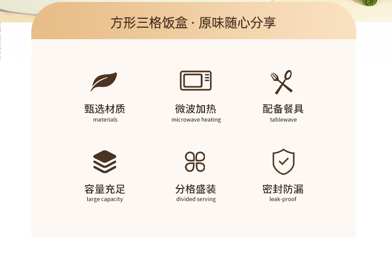 【OSEO】26Q2#N940彩色分格不锈钢便当盒配筷子勺子套装分格保鲜盒混装详情2