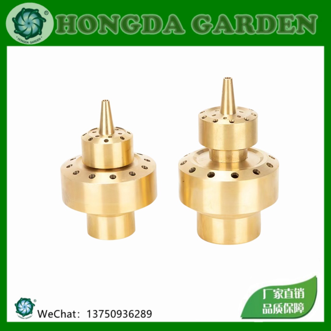 All-copper double-layer flower column nozzles, musical fountain landscape design layer flower nozzles, artificial mountain fish pond water feature nozzles