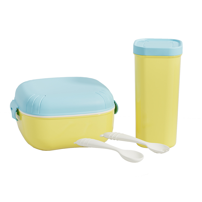 【OSEO】26Q2#R1766 Colorful compartments bento Box, fresh-keeping lunch box, tableware set, lunch box, children's cartoon, food-grade plastic box mixed packaging Application Scenario