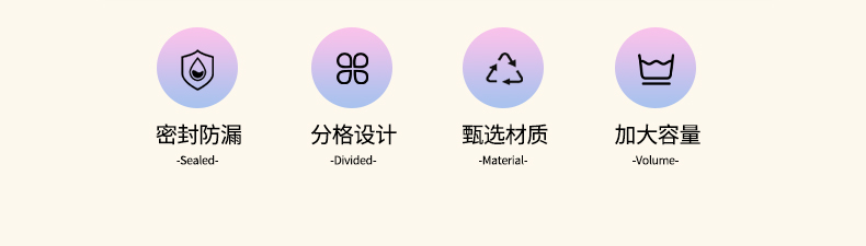 【OSEO】26Q2#N939彩色分格学生简约便当盒保鲜饭盒餐具套装混装详情3
