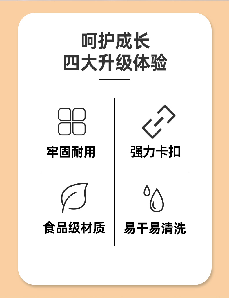 【OSEO】26Q2#R1949儿童卡通饭盒食品级PP塑料便当盒食品级塑料盒详情2