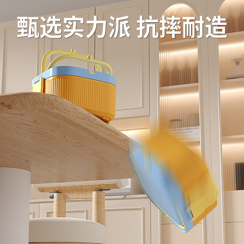 儿童杯水果杯/日用百货/高级材质餐具/方形单层多格饭盒/饭盒便当盒水壶套装产品图
