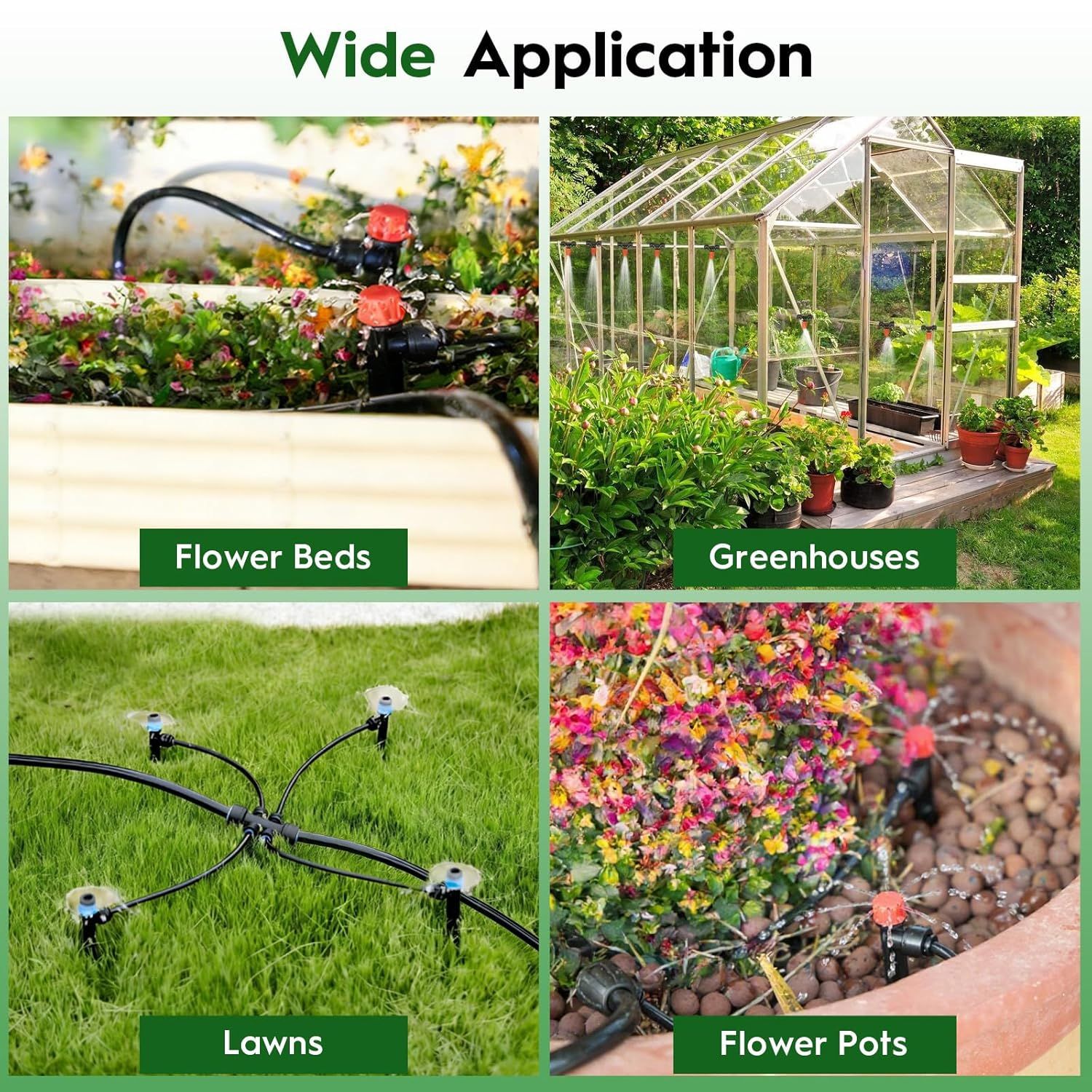 Quick-insertion horticultural drip irrigation set, automatic sprinkler kit for vegetable garden greenhouses, and automatic watering device for lazy people in courtyard potted plants Specification image