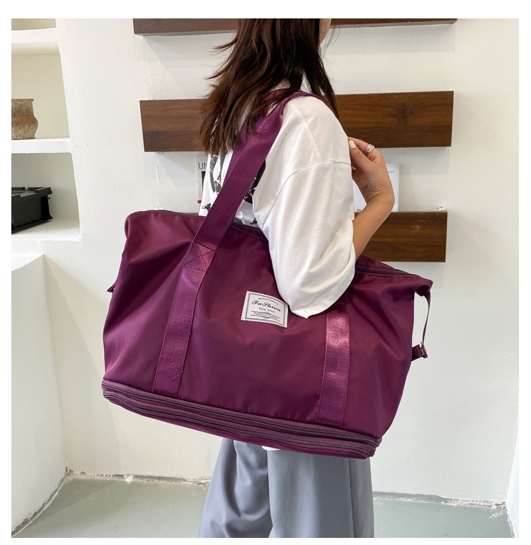 Large-capacity travel bag, student business trip and maternity storage bag, waterproof dry and wet separation, expandable luggage bag detail image 7