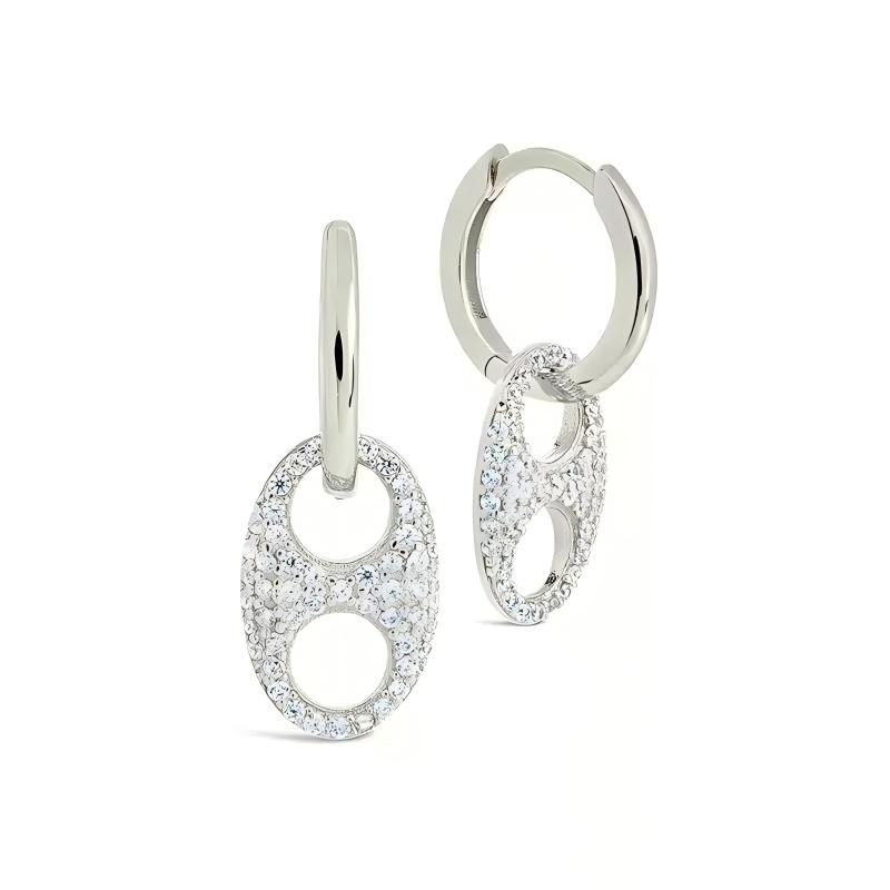925 Silver double-sided pig nose earrings for women 2026, unique and niche design, versatile stud earrings details Picture
