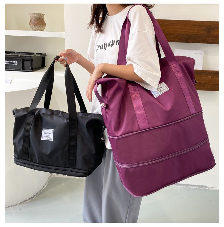 Large-capacity travel bag, student business trip and maternity storage bag, waterproof dry and wet separation, expandable luggage bag detail image 8