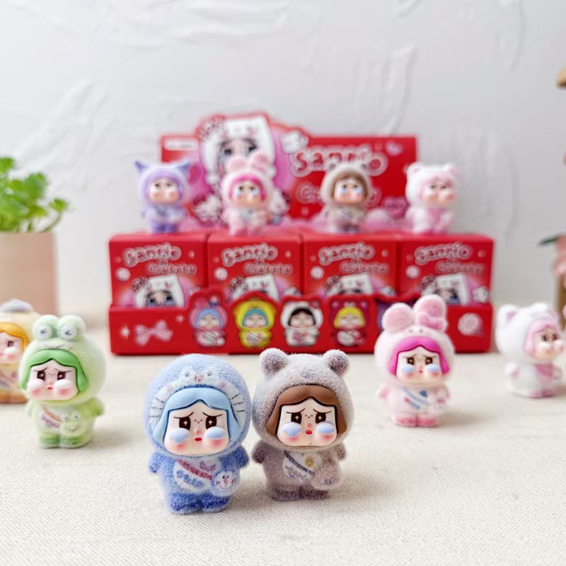 The best-selling crying baby Sanario plush cute particle blind box cartoon figurine blind box is a desktop decorative item with a high level of appearance