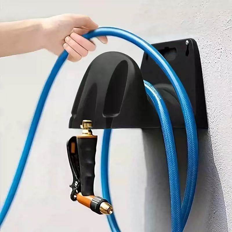 Wall-mounted water pipe storage rack, garden watering water pipe winding device, household car wash hose organizing hanging rack details Picture