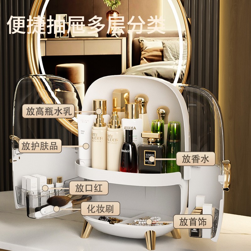 收纳/收纳盒/桌面文具收纳/化妆品收纳架子/冰箱里面收纳盒细节图