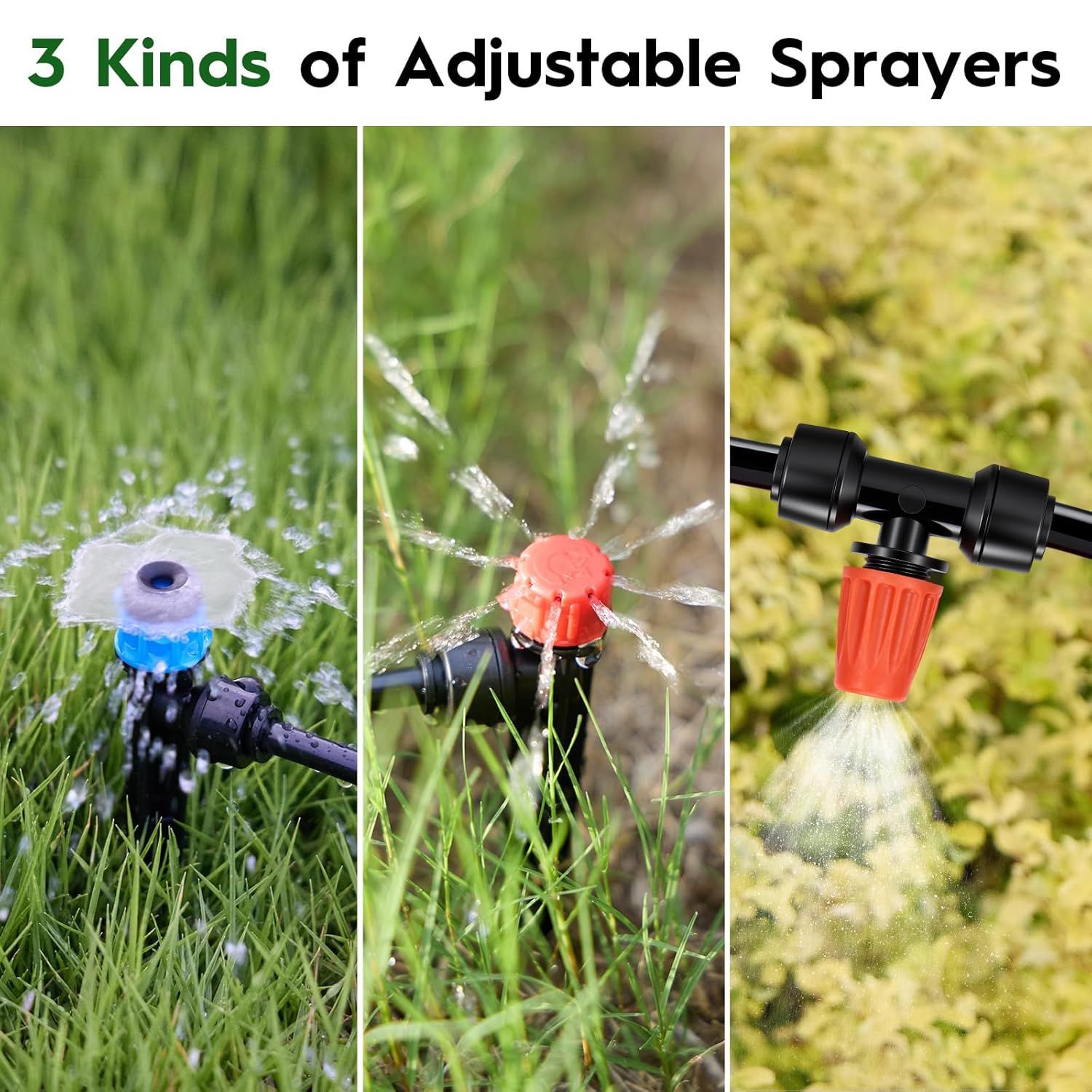 Quick-insertion horticultural drip irrigation set, automatic sprinkler kit for vegetable garden greenhouses, and automatic watering device for lazy people in courtyard potted plants Item Picture