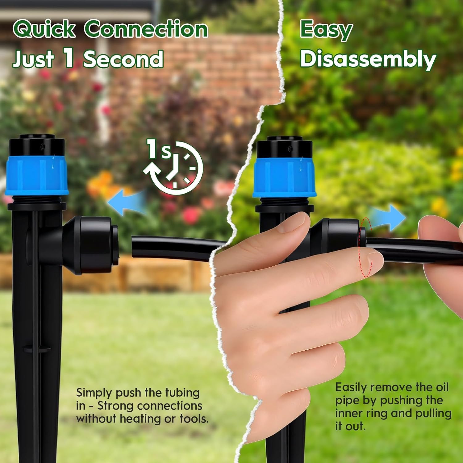 Quick-insertion horticultural drip irrigation set, automatic sprinkler kit for vegetable garden greenhouses, and automatic watering device for lazy people in courtyard potted plants Application Scenario