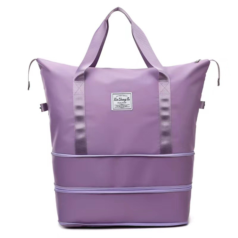 Large-capacity travel bag, student business trip and maternity storage bag, waterproof dry and wet separation, expandable luggage bag