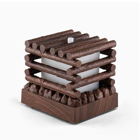 New cross-border branch bonfire wooden house aroma diffuser, home USB ultrasonic essential oil diffuser detail image 1