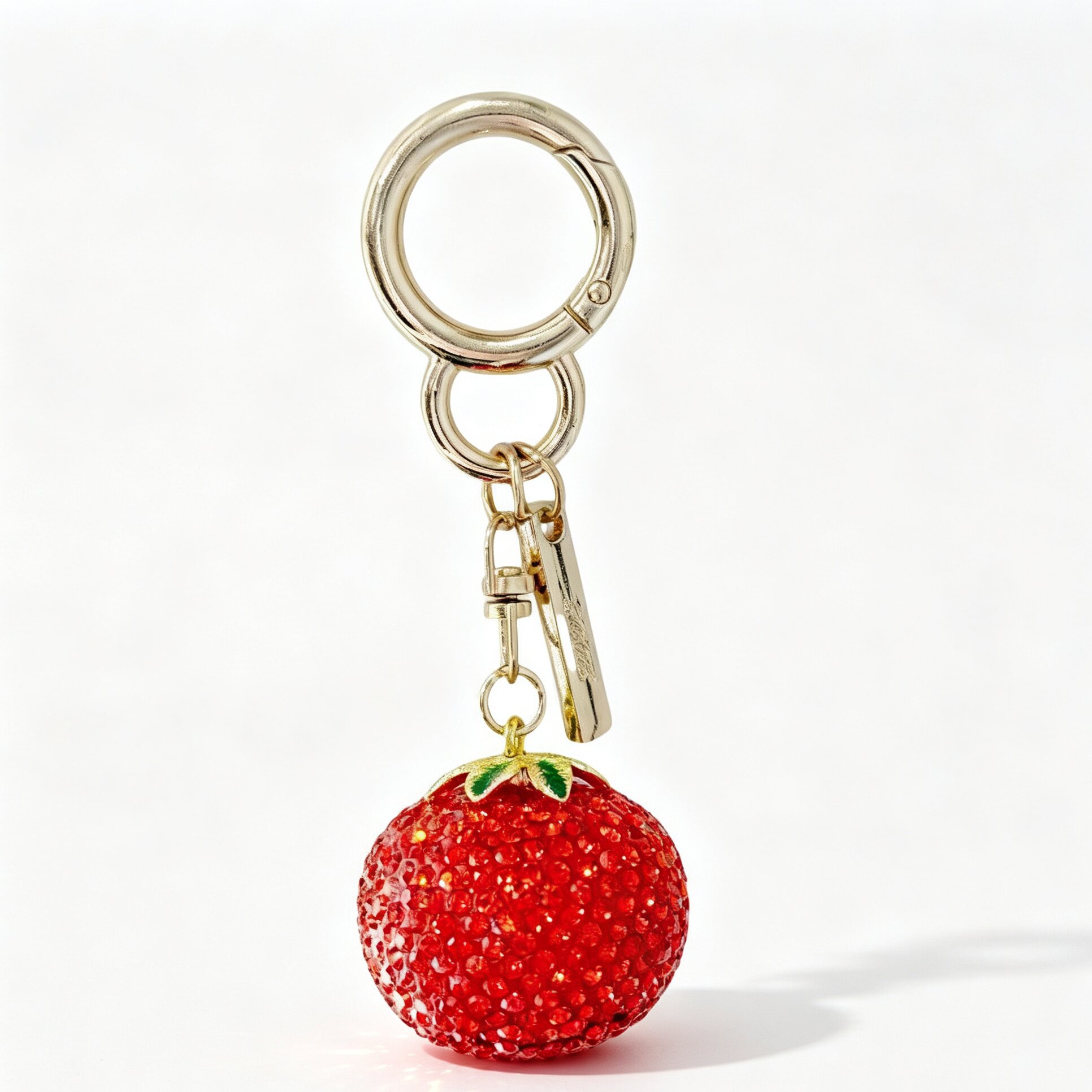 满钻柿子钥匙扣 Persimmon Keychain 水钻事事如意挂件女士包包挂饰汽车钥匙链跨境货源