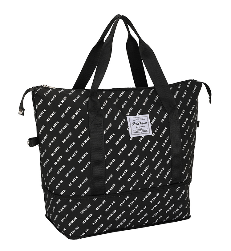 This foldable and portable travel bag has a large capacity and can be used to fit a suitcase. It is a convenient travel bag for leisure, fitness and yoga storage detail image 9