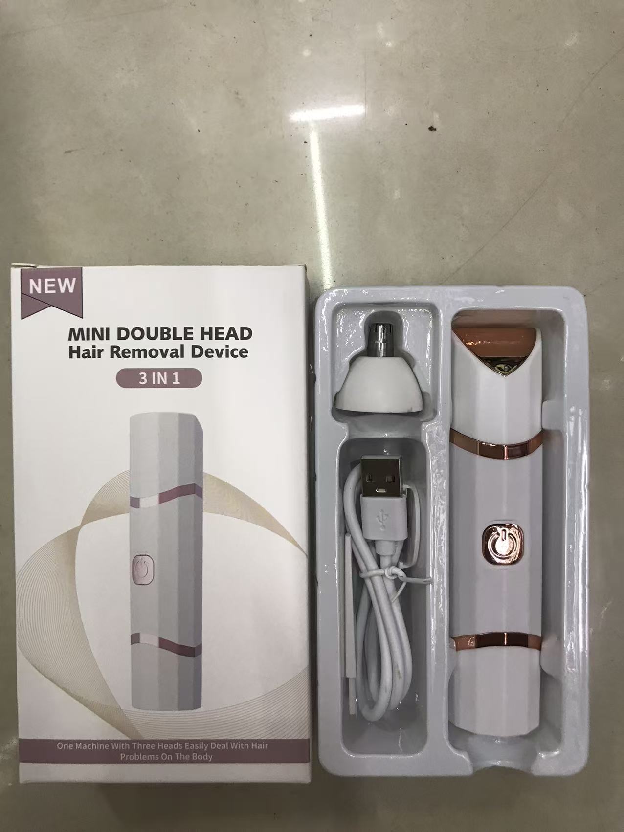 Double-head electric hair shaver, hair trimmer, ladies' hair remover, trimmer, hair blade axil