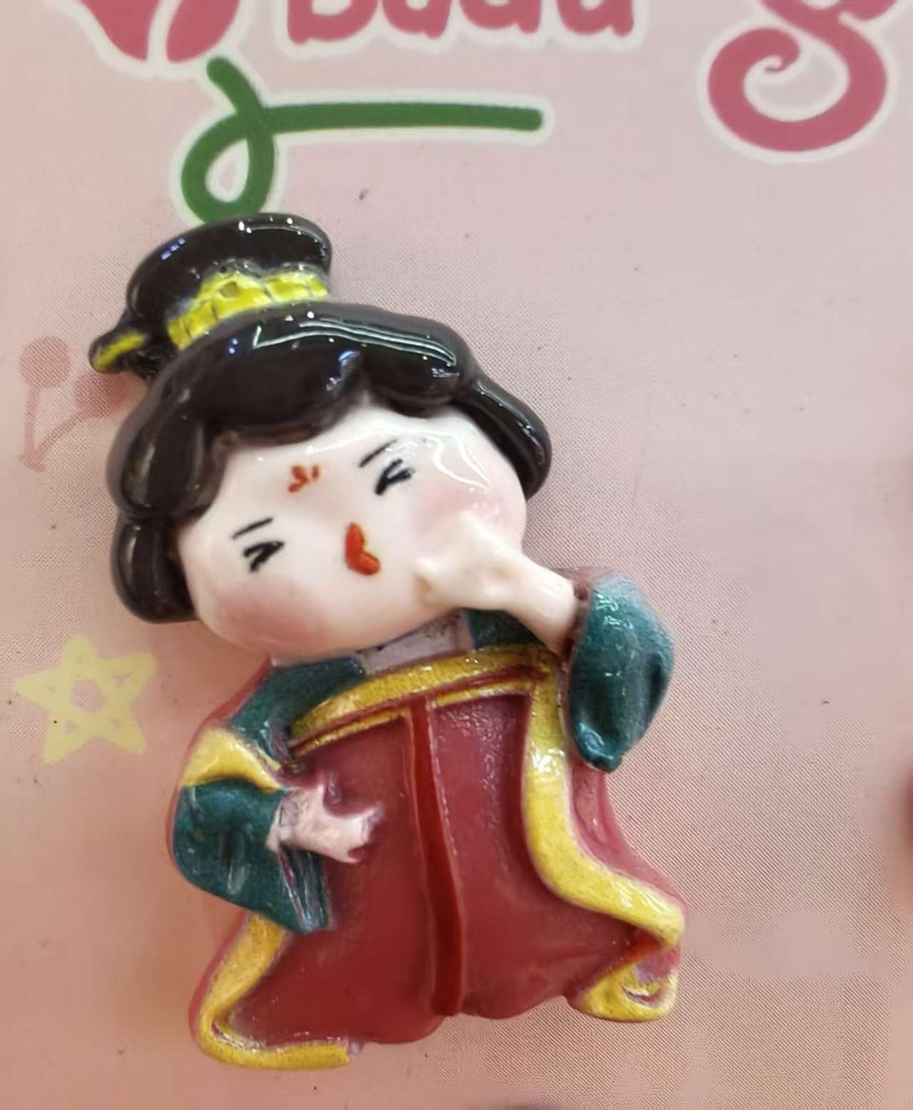 古风汉服小美人树脂配件奶油胶手机壳DIY发夹饰品贴片
