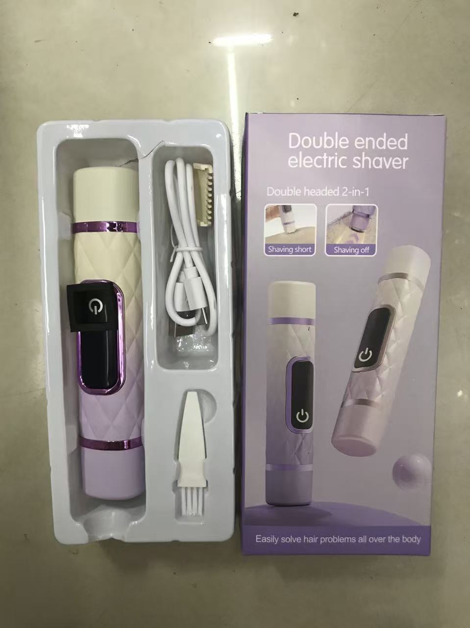 Hair removal device, women's double-head shaving device, portable electric razor, mini hair removal device for men and women
