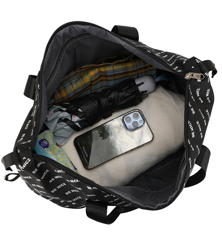 This foldable and portable travel bag has a large capacity and can be used to fit a suitcase. It is a convenient travel bag for leisure, fitness and yoga storage detail image 10
