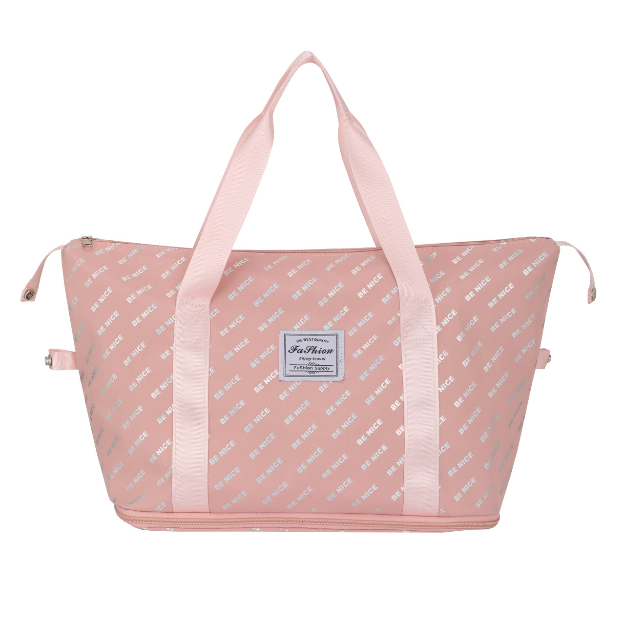 This foldable and portable travel bag has a large capacity and can be used to fit a suitcase. It is a convenient travel bag for leisure, fitness and yoga storage