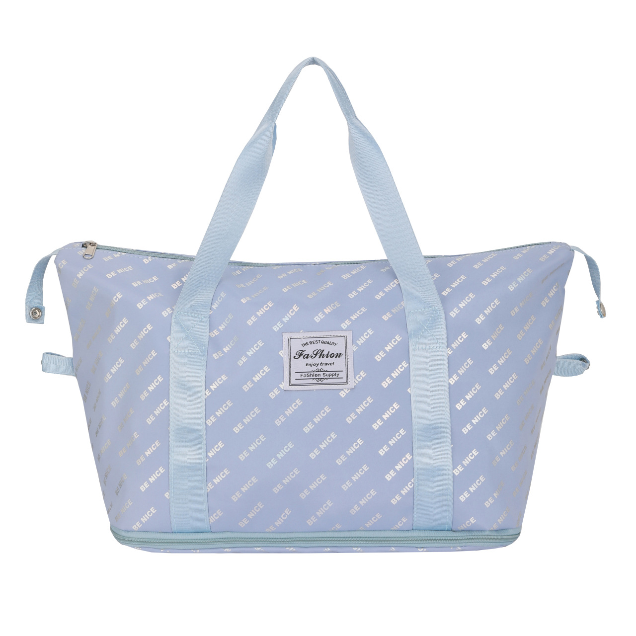 This foldable and portable travel bag has a large capacity and can be used to fit a suitcase. It is a convenient travel bag for leisure, fitness and yoga storage detail image 3