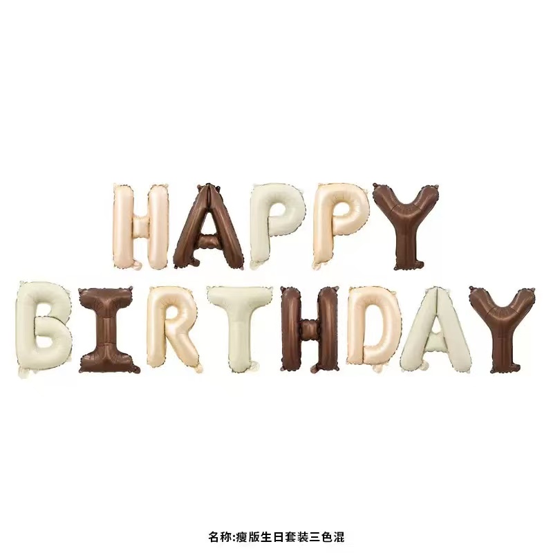16英寸字母生日快乐气球happy birthday生日快乐气球套装派对场景布置详情图5