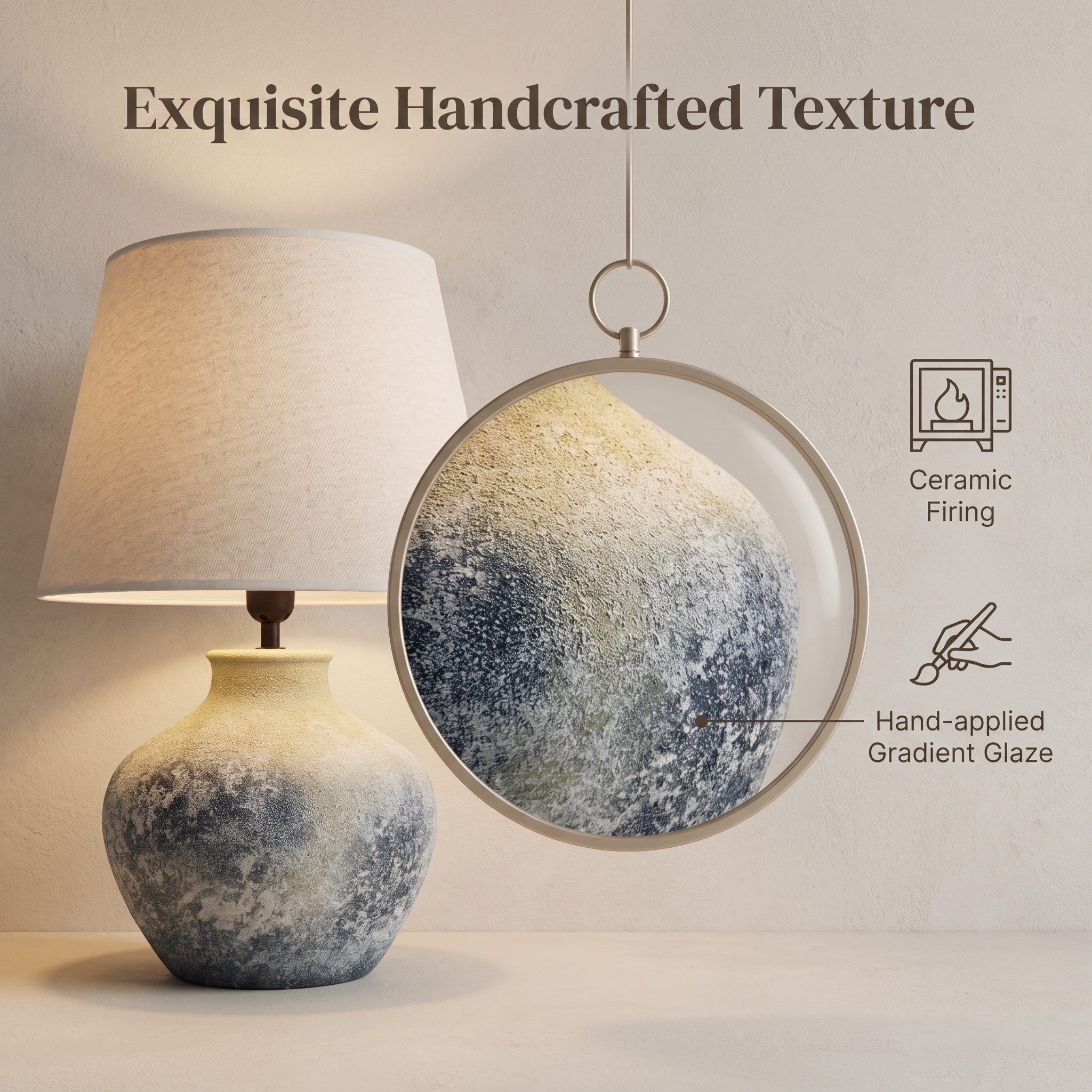 JL's new gradient wabi-sabi style ceramic table lamp starts from 8 pieces per piece Application Scenario