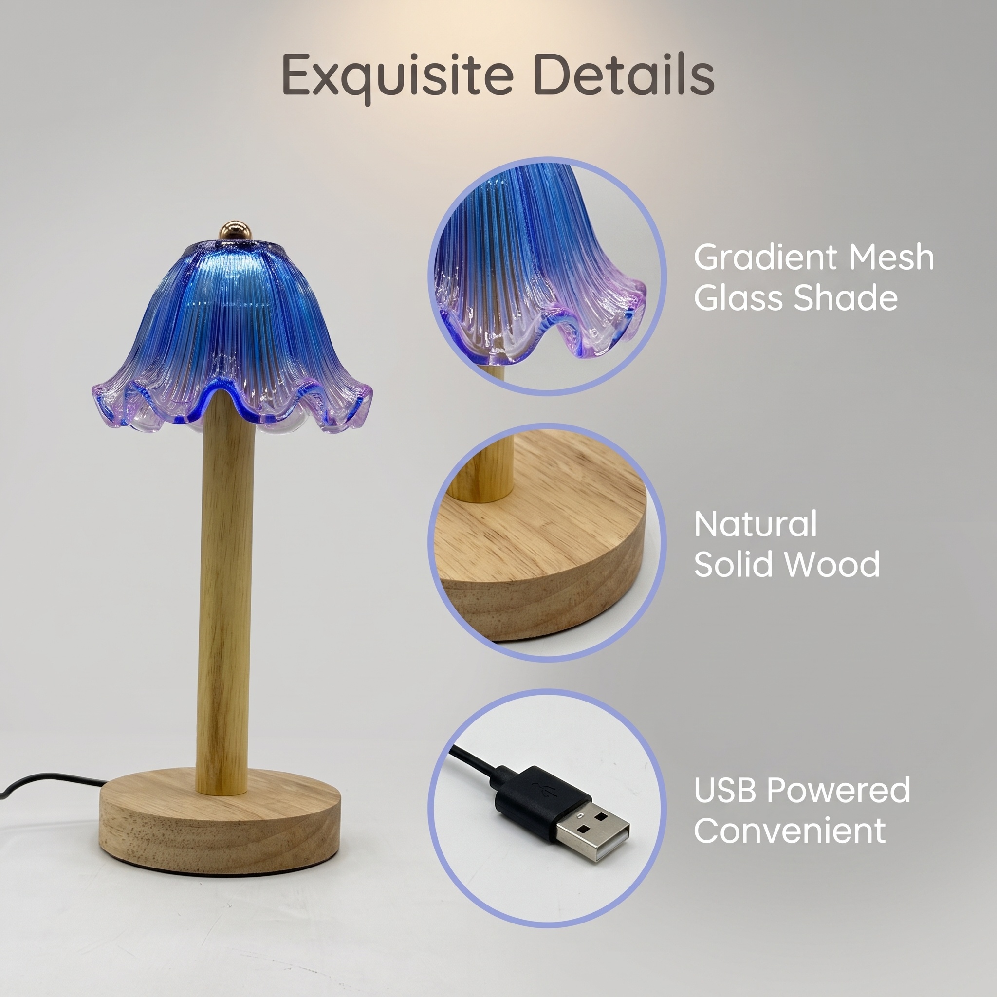 In 2026, Jilian's new color gradient glass wooden table lamp features three-color variable brightness with stepless adjustment Application Scenario