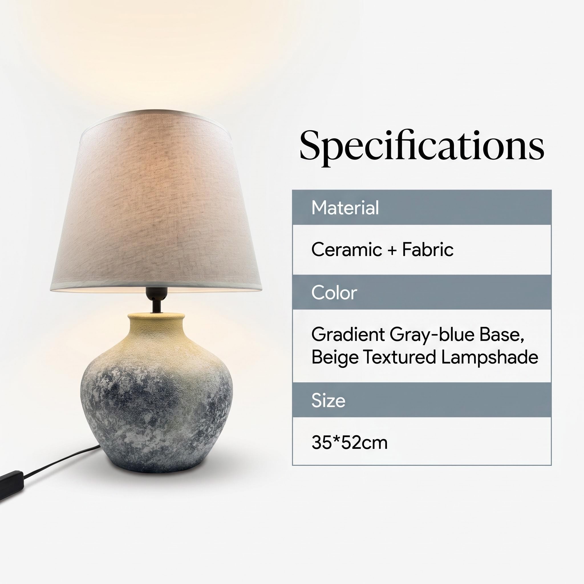 JL's new gradient wabi-sabi style ceramic table lamp starts from 8 pieces per piece Item Picture