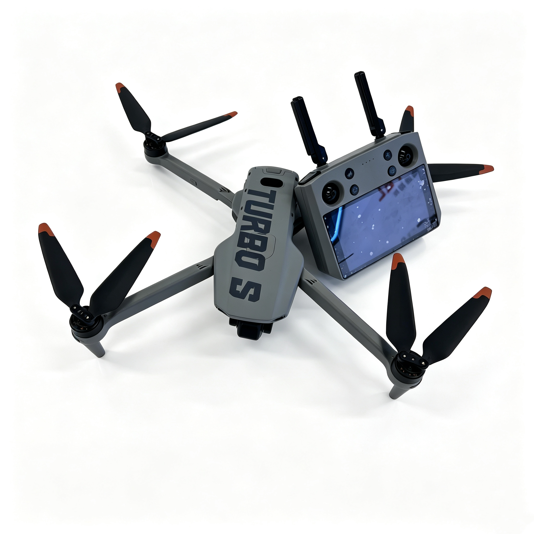 A screen-equipped aerial photography drone with a three-axis mechanical gimbal, GPS automatic return, long-distance high-definition image transmission, brushless folding drone