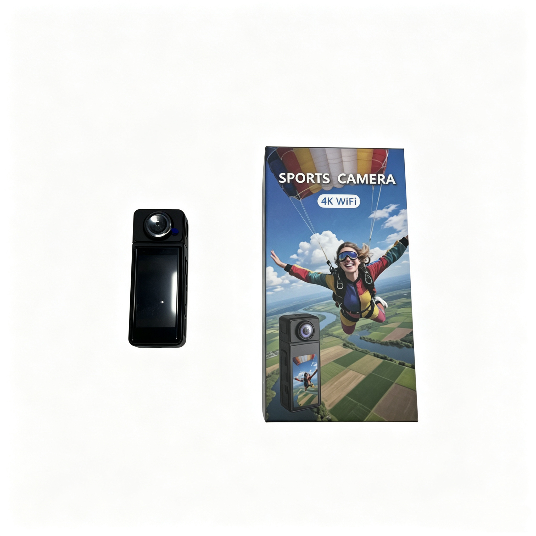#03 4K Pocket action camera, WIFI connected, 270° rotating lens, outdoor cycling, skydiving, portable Vlog camera