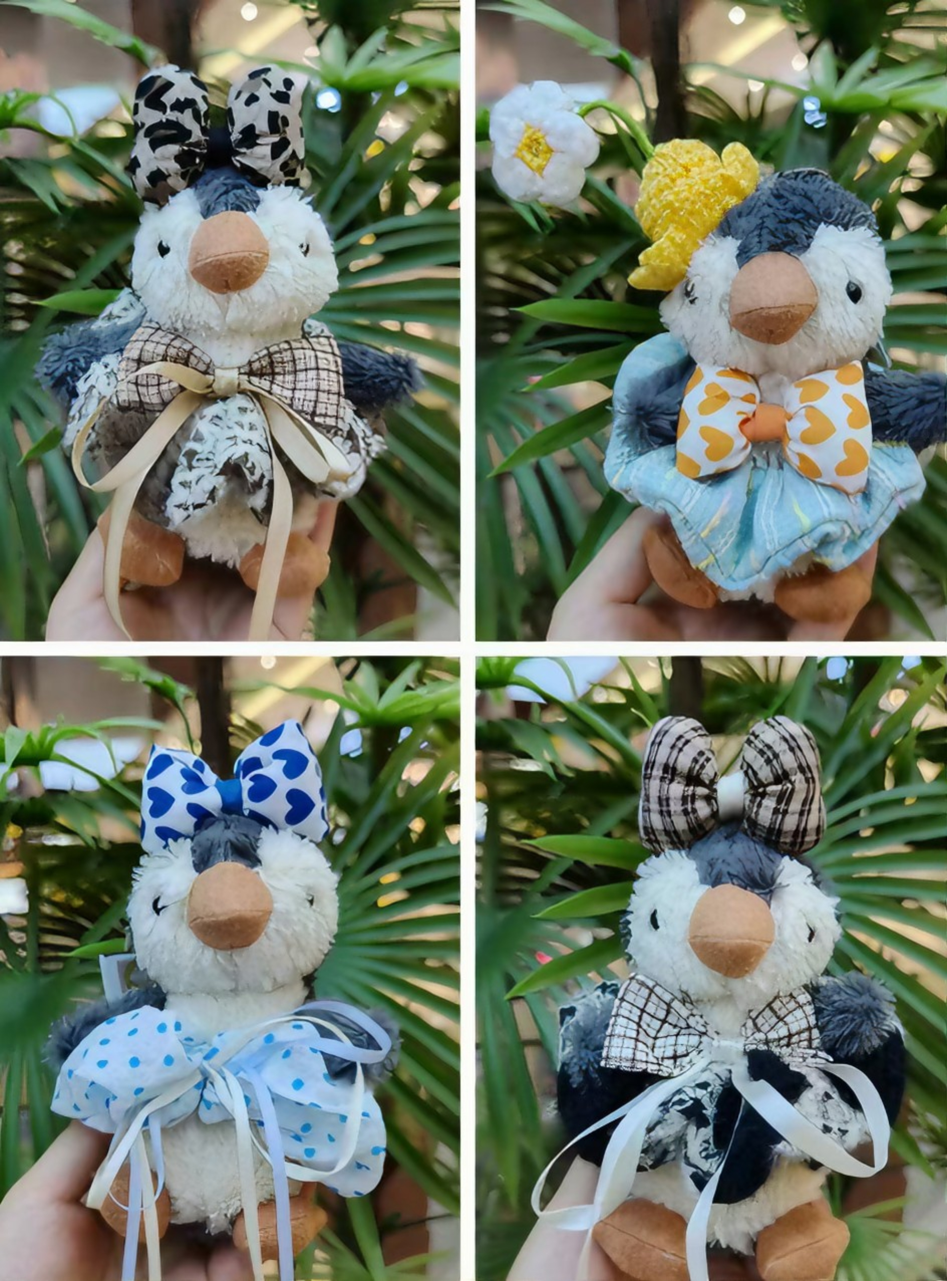 Penguin keychain simulation plush pendant, schoolbag pendant, festival keychain