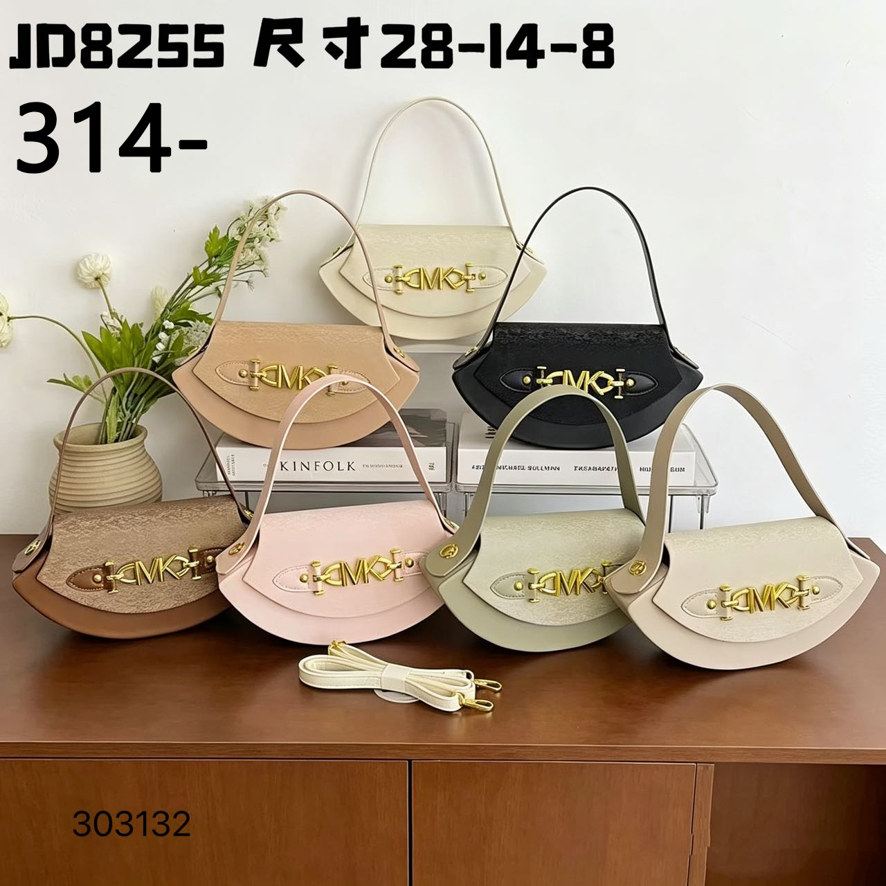 The PU ladies' tote bag is simple and elegant. It is a single-shoulder handbag for women details Picture