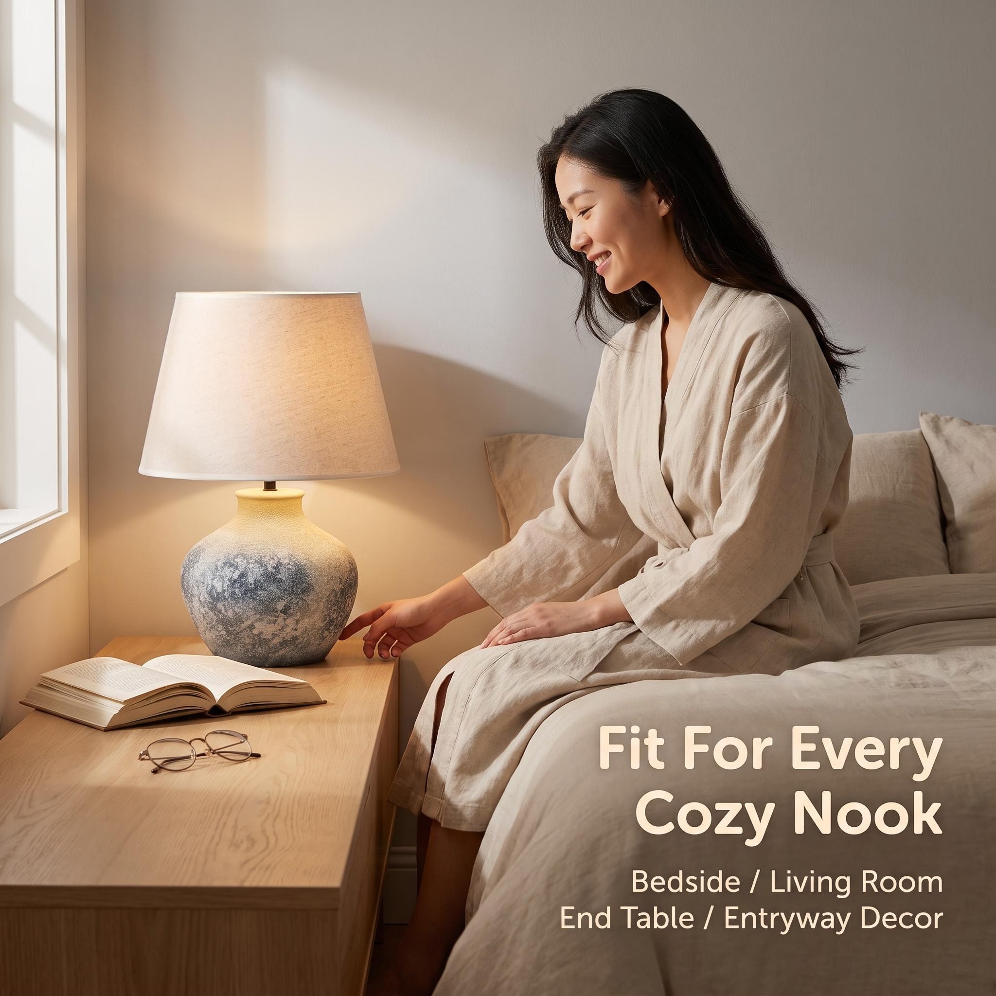 JL's new gradient wabi-sabi style ceramic table lamp starts from 8 pieces per piece details Picture