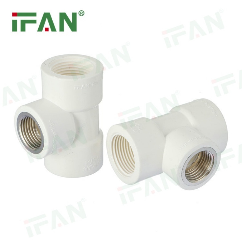 High-Pressure UPVC Pipe Fitting: Threaded Brass-Insert Tee Application Scenario