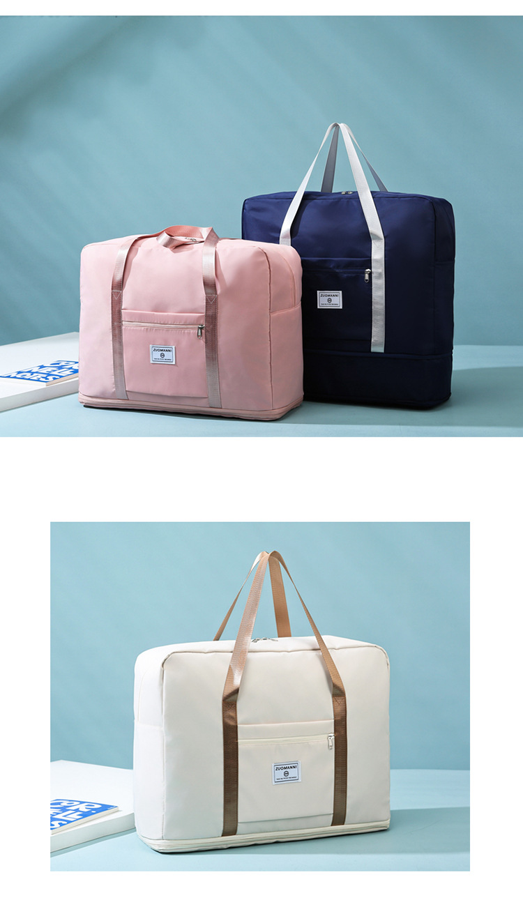 High-appeartion-level folding single-shoulder travel bag, large-capacity women's storage bag, travel handbag, student luggage, fitness bag detail image 7