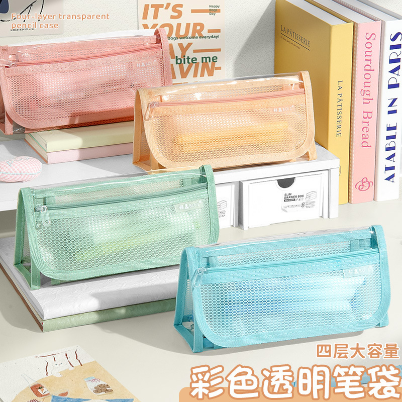 أكياس أقلام متعددة الأغراض من طراز BY90111 قلام مقاوم للماء من طراز PVC ذات سعة 4 طبقات من قطاسية ثلاثية الأبعاد ذات أحجام كبيرة details Picture