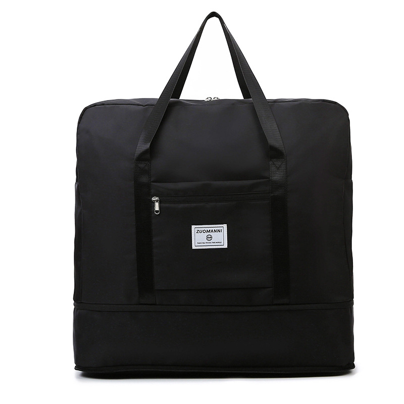 High-appeartion-level folding single-shoulder travel bag, large-capacity women's storage bag, travel handbag, student luggage, fitness bag Item Picture