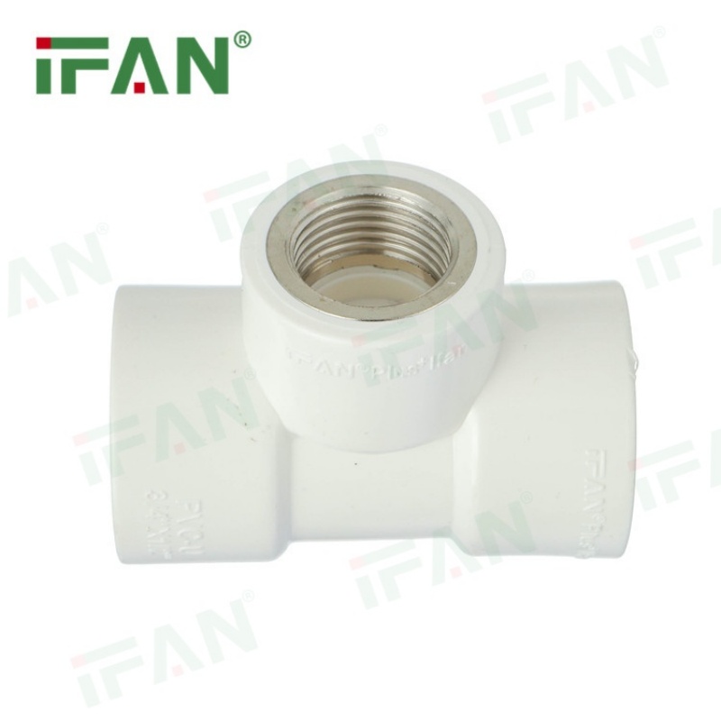 High-Pressure UPVC Pipe Fitting: Threaded Brass-Insert Tee Item Picture
